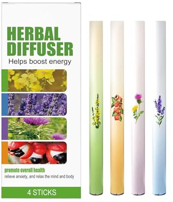 4Pcs Diffuser Pen, Aromatherapy Inhaler Stick, Lung Cleansing Sticks, Lung Cleanse Diffuser, Breathe Care Purifier, Portable Vaporless Fum Inhaler for Daily Cleanse, Breathing Aid