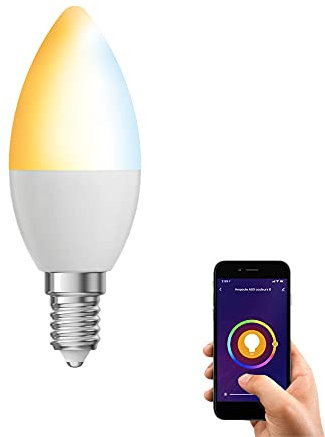 KOZII, Ampoule LED Connectée Flamme Culot E14, Ampoule Connectée E14 avec Variation de Luminosité, Compatible Alexa et Google Home, 400 Lumens, Modèle KV470FCCT, Éclairage Intelligent et Économique