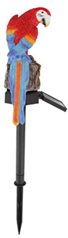 SOLUSTRE Papagei Vogel Figur LED Solarleuchten Solar Gartenleuchte Gartenstecker Gartenlampe Garten Solar Deko Lampen Gartenfigur Dekofigur Gartendeko Tiere Rasen Terrassen Deko Statue Skulptur