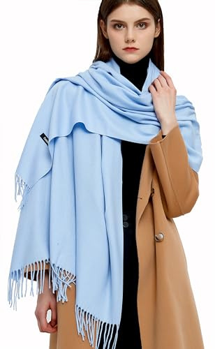 Gragengs Pashmina Shawls and Wraps Scarfs for Women Wedding Party Winter Warm Long Solid Color