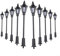 CNANRNANC LED-Straßenlaternen, Messgerät H0 für TT 00, verstellbare Länge für Lampe, Beleuchtung, Park, Modellbahn, Landschaft, DIY, ökologisch, Bo für TTle, Maßstab: 1: 50-1: 100, 100, 10 Stück