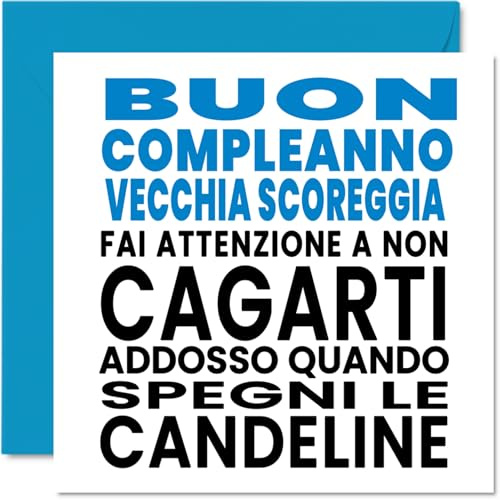 Stuff4 Divertenti Biglietti di Compleanno per Donne Uomini – Vecchio Bacucco – Biglietto di Buon Compleanno per Mamma Papà Fratello Sorella Figlio Figlia Nonna Nonno, 145 mm x 145 mm Bday