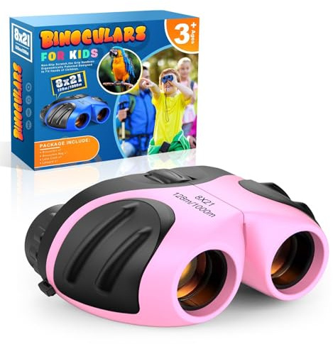 EUTOYZ 3-12 Ans Fille Jouet, 3-12 Ans Fille Anniversaire Anniversaire 3-12 Ans Fille Jumelles pour Enfants Jumelles Enfant 3-12 Ans Compactes(Rose)