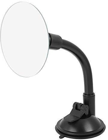 A ABSOPRO Blind Spot Car Mirror Rotate Suction Cup Black Arm Rearview Mirror