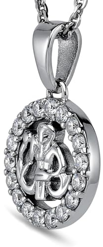 Vinani Anhänger Sternzeichen Wassermann aus 925 Sterling Silber für Frauen – Tierkreiszeichen mit weißem Zirkonia, Horoskop Schmuck mit verlängerbarer Kette 42–50 cm, nickelfrei, 2AZE