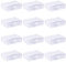 LJY 12 Pieces Rectangular Empty Plastic Storage Containers with Lids for Small Items and Other Craft Projects, 115 x 85 x 28 mm (Transparent)