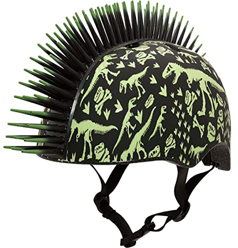 C-Preme Raskullz Child Helmet T-Rex Bonez Mohawk: Ride Fearlessly with T-Rex Bonez Mohawk Helmet, Durable Shell, Mohawk Design, and Secure Fit System