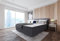 Best for Home Boxspringbett Polsterbett Sawana mit Bonellfederkern-Matratze und Topper Schlafzimmer (Graphit, 90x200cm)