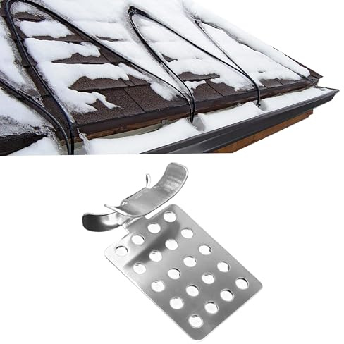 MAXKOSKO 20 pcs Roof Clips for roof De-Icing Heating Cable, Self regulating Gutter Heater Tapes