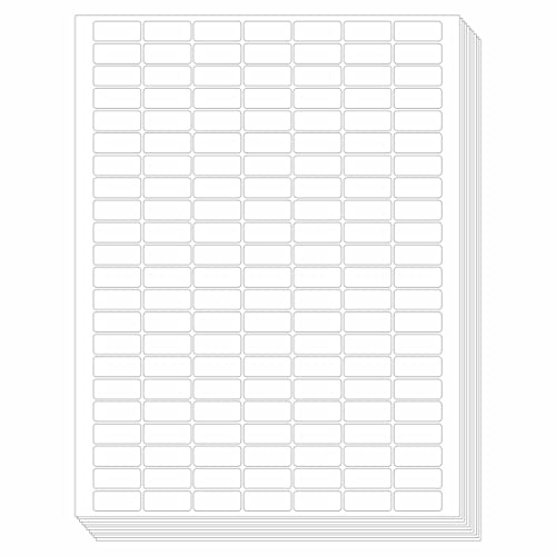 1540 Étiquettes rectangulaires blanches, étiquettes de code blanches, autocollants résistants à l'eau/huile/déchirures, amovibles sans résidus pour les bacs, les contenants de cuisine (2.5cm x 1cm)