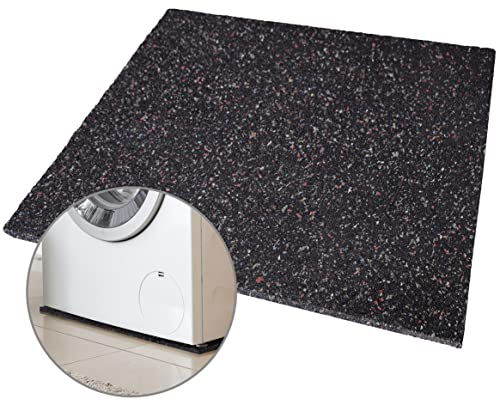 Anti-Vibrationsmatte für Waschmaschine - 125x150 cm bei 3 mm Stärke - Antivibrationsmatte als Unterlage Haushalts-Geräte, Trockner etc. Dämmmatte aus recyceltem Gummigranulat