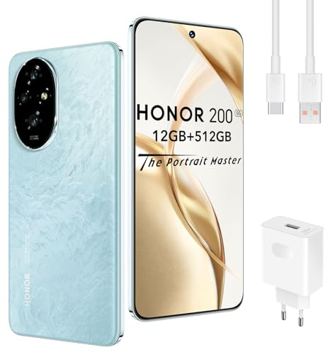 HONOR 200 Smartphone 5G 12GB 512GB, 120Hz 6.7 AMOLED, Cámara Triple de 50 MP, Snapdragon 7 Gen 3, 5200mAh Batería, Android 14, Dual Sim, NFC, Verde