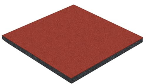 Rubber Playground Tiles,decking tiles outdoor,Rubber Fall Protection Tiles,Resilient, Anti-slip, Shock Absorbent Decking Tiles for Kids' Play Areas, Gardens, Patios, Walkways(Color:r,Size:50×50×3cm)