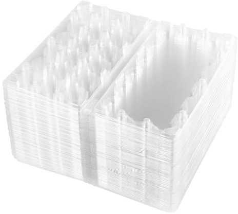 Suixtil Boîte de Rangement for œufs 50 pièces, boîte à œufs de caille, 18 Compartiments, boîte à œufs de caille en Plastique avec Couvercle