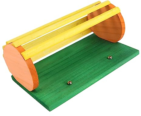 MILISTEN 2 STK Kleiner Haustier-Stroh Rahmen Behälter für Chinchillagras Futterstelle für Kaninchen Hasen heuraufe heuball Heubox Tierfutterbehälter Meerschweinchen-Grasrahmen Holz Colorful