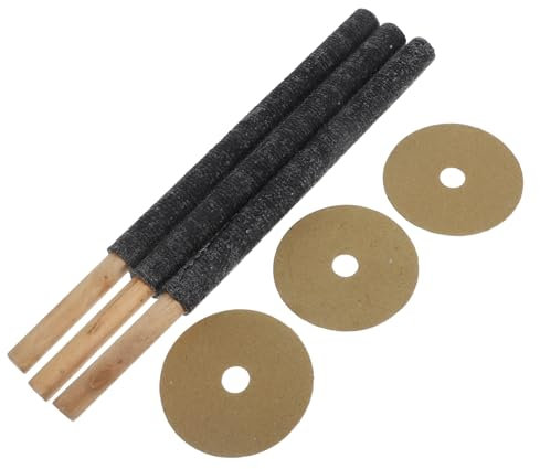 MOTHNUR 3 Pezzi Torce Legno per Esterni Torce Cera Resistenti per Matrimoni Festival e Illuminazione
