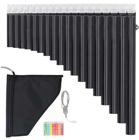 SPYMINNPOO 18 Pipe Pan Flute in Key of C för Nybörjare, Ljus och Exakt Ton Bärbar med Bärväska för Lärande Undervisning