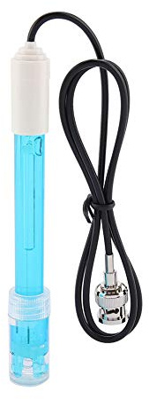 FAUOSWUK PH Electrode Probe, PH Meter Digital Sensor with BNC Connector for Aquarium Hydroponic Water Testing 14.00pH Range