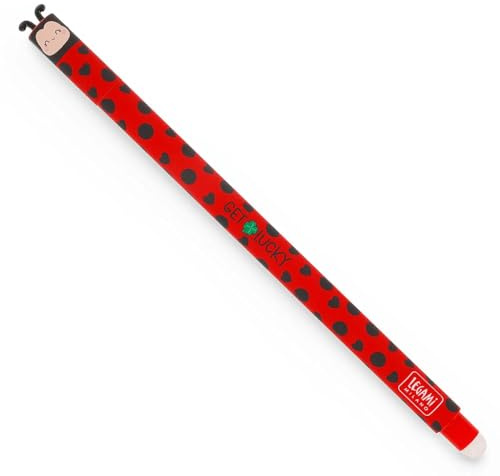 Legami Penna Gel Cancellabile Sfera rossa Punta 07 mm ladybug