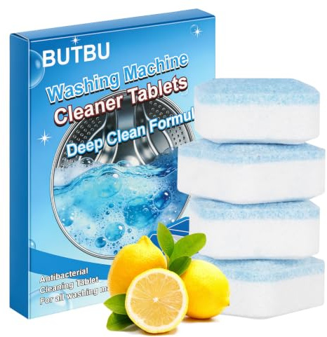BUTBU 12 Piezas Limpiador WC, Tabletas Limpieza Inodoro, Pastillas WC Active Tabs, Para Eliminar Manchas De Cal, Sarro Suciedad Incrustada en Inodoros, W-C, Lavabos, Bañeras Superficies en El Baño