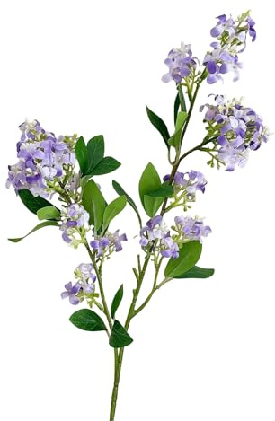Lilac Delphinium Artificial Flower Realistic Long Stem Fake Lilac Floral Arrangement for Table Centerpieces Home Kitchen Wedding
