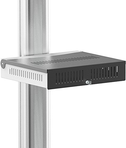 conecto SA-CC50171 Zubehör für TV Standfuß/Rollwagen - Abschließbares Gehäuse für BluRay/DVD Player/AV-Receiver, 409x356x83mm, max. 10kg, Stahl