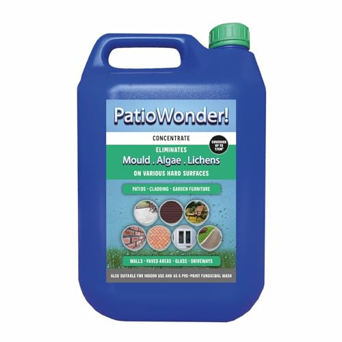 PatioWonder 5L Patio & Driveway Cleaner - Effortlessly Removes Stains, Dirt, and Grime with Its Powerful Fluid Solution - Perfect for Patios, Driveways, and Block Paving