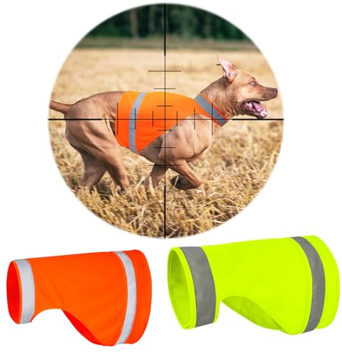 2 Pack Dog High Vis Vest, Blaze Reflective Dog Vest for Hunting Safety