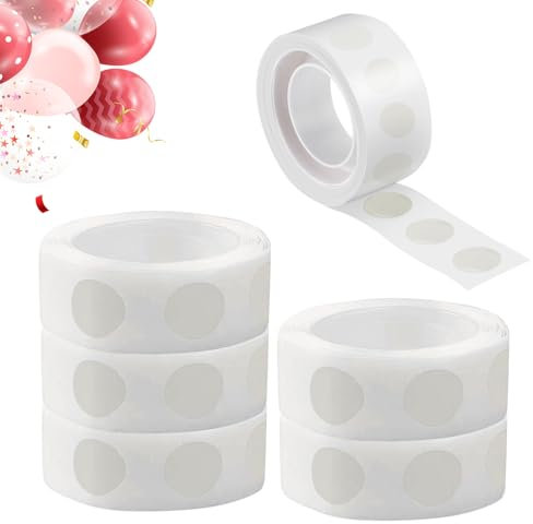 Coptiner 600 Stück Beidseitige Doppelseitig Klebepunkte Transparente, Entfernbares Wasserdichte Kleber Punkte Aufkleber, Kleine Selbstklebende Klebepunkte für Ballon Poster DIY Feiertagsdeko Basteln