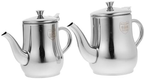 Cabilock Colador de de Acero Inoxidable 2 Unidades Lata de Grasa con Colador Recipiente para Almacenar de Cocina Filtro Fácil Cerveza Ideal para Actividades al Aire