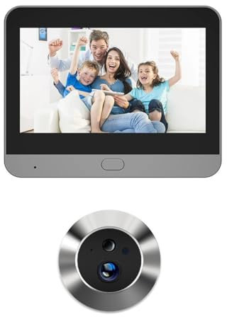 Semeany Smart Tuya 3 MP 2,4 G WiFi dörrkamera automatisk sensor-dörr-ögonkamera digital dörrspion trådlös dörrklocka hem