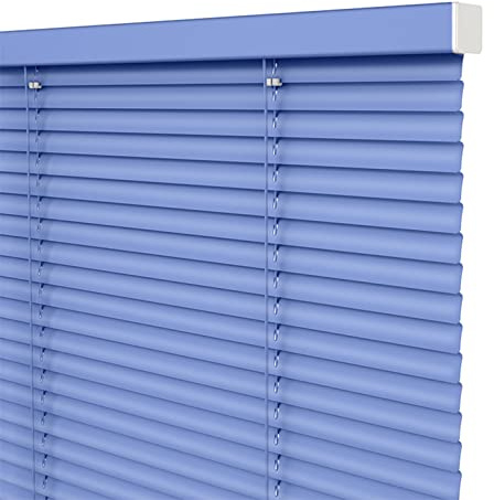 Persianas venecianas de aluminio azul para hogar, oficina, baño, tamaño personalizado (70 x 200 cm)