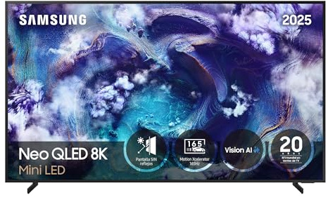 Samsung TV 75 Pulgadas Neo QLED QN900F 8K Mini LED Smart TV con Vision AI, Pantalla sin Reflejos con Glare Free y Motion Xcelerator 165Hz
