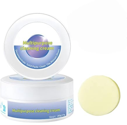 Multifunctional White Trainer Shoe Cleaner with Sponge Eraser,Whitening Cleansing Cream,Cleaning and Stain Removal Cream,Deep Cleaning Shoe Paste,Leather Goods,Sofa and Furniture Cleaning Cream