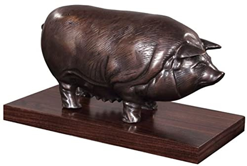 lyxig bronsfigur gris på träbotten brons/mörkbrun 35 x 17 x H. 19 cm - Decofigur