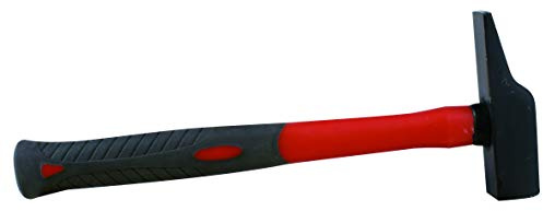 TEC HIT 201825 – Schreinerhammer – aus gehärtetem Stahl und Griff aus Glasfaser – ummantelt – robust und robust – 25 mm – Schwarz/R