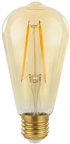 NCC-Licht LED Filament Leuchtmittel 2W ~ 25W Gold klar Retro Shine warmweiß 2700K Nostalgie Design Vintage (Edison Form ST64)