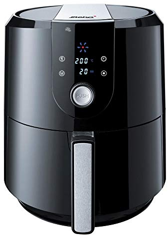 Steba Heißluft-Fritteuse mit 5,2 Liter Volumen, antihaftbeschichteter Frittierkorb, Warmhaltefunktion, 7 Automatikprogramme, 1800 Watt, Schwarz, HF 5000 XL