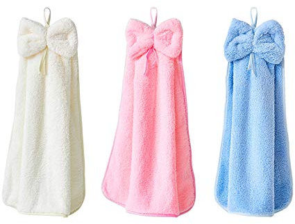 CCSYM Handtuch-Set,3-TLG. Handtuch,Hängendes Handtuch,Wasser absorbierendes Handtuch,Schnelltrocknendes Kindertuch,Kindergartentuch,Weiches Und Komfortables Kleines Handtuch Aus Mikrofaser