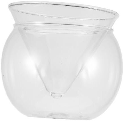 DOITOOL 1pezzi Bicchiere Cocktail Vetro Borosilicato Ad Alta Densità Trasparente Design Creativo Adatto Casa Ristoranti Hotel e Pasticcerie Per Conservare Cocktail Succhi Dessert