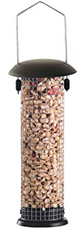 Vogelfuttersäule für Nussfutter 10 x 23 cm Futterspender hängend