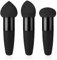 Sibba Make-up-Schwamm 3 Stück Beauty Blender Foundation Make-up Concealer Mischkosmetik Mini-Winkelpinsel Applikatorgriff Künstler Auftragen von Make-up Pilz Augenbrauen Gesicht Puderquaste (Schwarz)