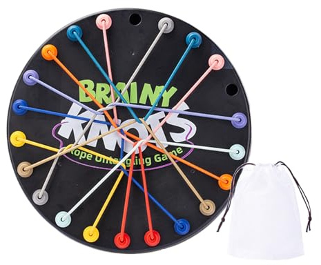Générique Jeu De Puzzle De Corde - Jeu De Fil De Corde | Jeu De Société Puzzle De | Puzzle avec des Nœuds De Corde | Jeu De Société De Jouets À Lacer Colorés | Jeu De Corde Jeux De Corde Portable