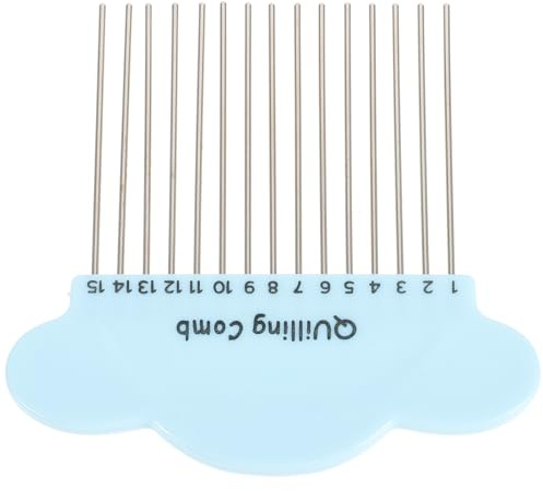 HOOTNEE Peine para Filigrana de Papel Ranurado y Mango Plástico Herramienta de Quilling Compacta y Portátil para Manualidades Suministros para Quilling y Arte en Papel Color Aleatorio