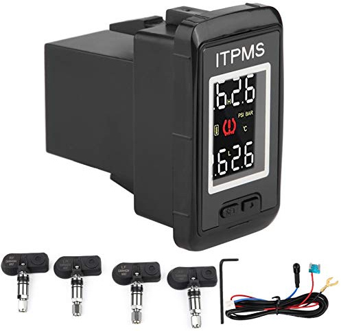 KIMISS - Monitor di pressione degli pneumatici, di monitoraggio della pressione degli pneumatici ABS TPMS per la serie di auto