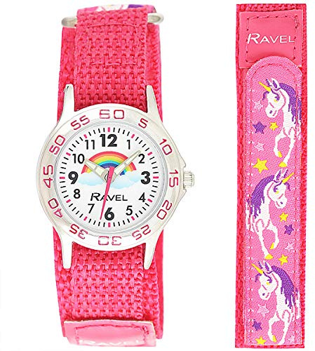 Ravel - Kinder-Einhornuhr mit einfach zu befestigendem Aktionsarmband - Analoges Quarzwerk - R1507.60