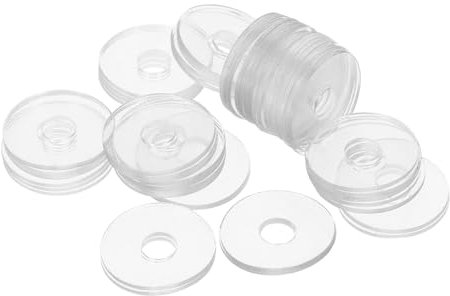 OUNONA 50pièces Rondelles Transparentes Vinyle Pour Réparation De Poignées De Joint Plat Pour Accessoires De