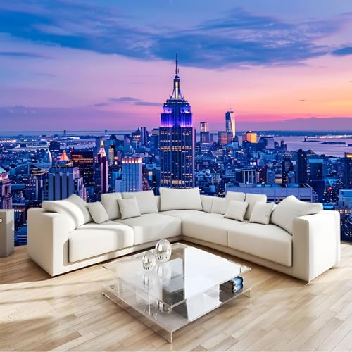 Papeles Pintados de Pared arquitectura de la ciudad de nueva york Fotomurales 400x280 cm Tejido No Tejido Papel Tapiz Fotográfico Decorativos Murales Dormitorio Oficina Hotel Spa