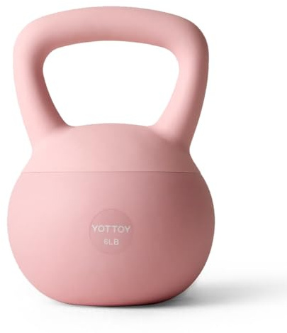 YOTTOY Mjuk kettlebell, kettlebell halkfri greppvikt för hemträning, kettlebells set styrka och säkerhet garanterad (2,7 kg – rosa)