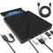 8 in 1 External Blu-ray Drive, DVD/BD Player Blu Ray Burner with USB 3.0 Type-C Portable Blu Ray Drive, Portable 3D CD DVD Burner Optical Bluray Drive for Laptop PC Desktop Windows 11 10 Mac OS